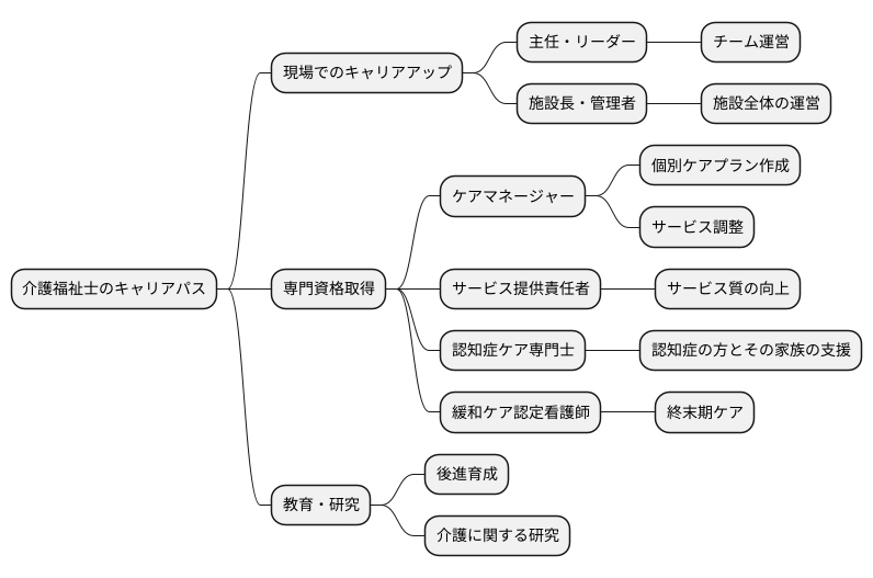 介護福祉士のキャリアパス