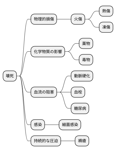 壊死の主な原因