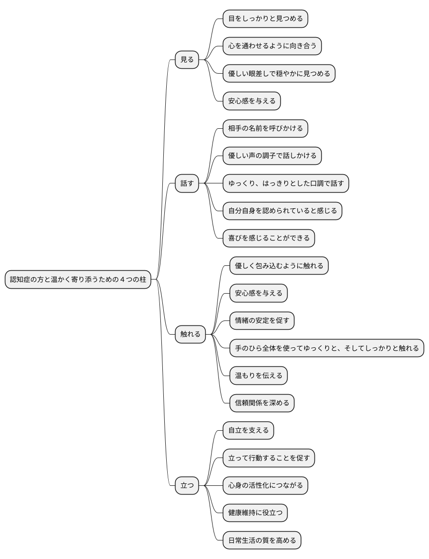 見る・話す・触れる・立つ